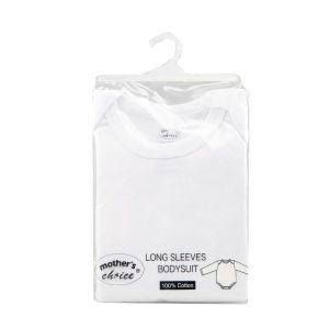 Infant Long Sleeve Body Vest White 3-6