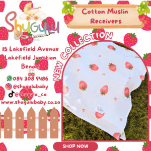 100% Cotton Muslin Receiver Strawberry